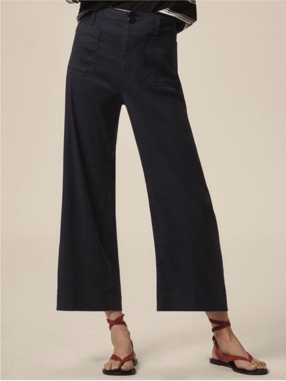 Maeve Colette Cropped Wide Leg Stretch Size 27